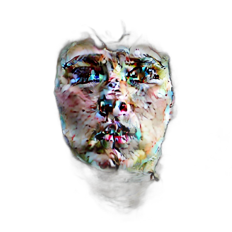 face, mask, creature, crown, photorealistic, 3d render, concept art, pixel art transparent PNG cut-out