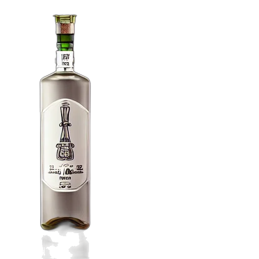 bottle, 3d render, photorealistic, liqueur transparent PNG cut-out