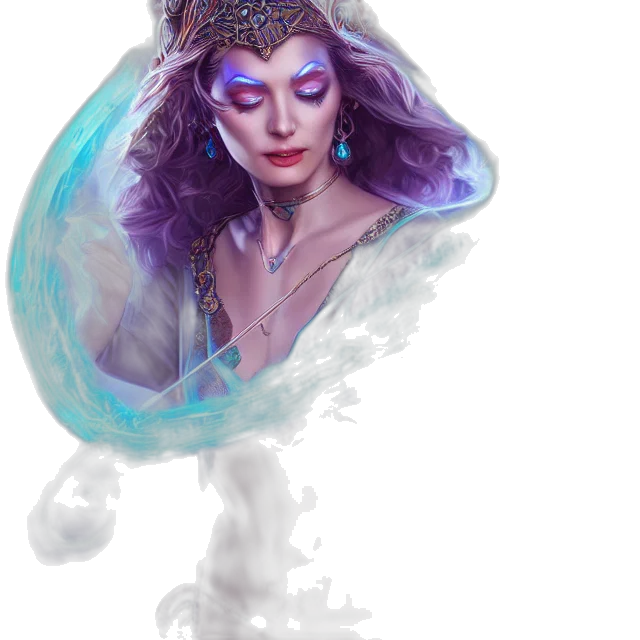 mask, crown, dragon, fantasy art, concept art, watercolor, comic book art, underwater transparent PNG cut-out