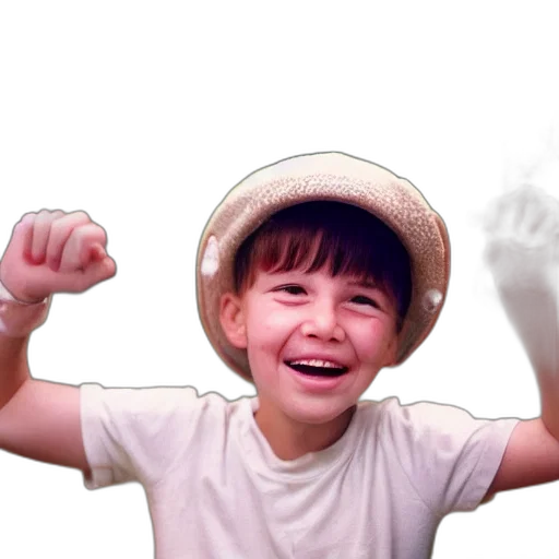 hat, face, photorealistic, 3d render transparent PNG cut-out
