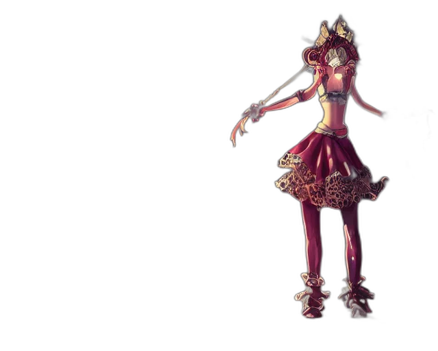 dress, staff, weapon, crown transparent PNG cut-out