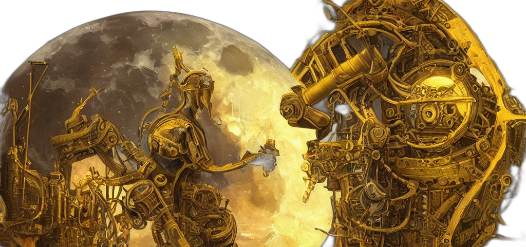 robot, concept art, fantasy art, comic book art transparent PNG cut-out