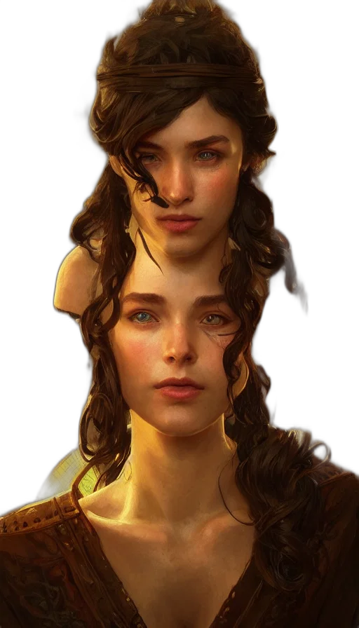 face, hair, crown, dragon transparent PNG cut-out