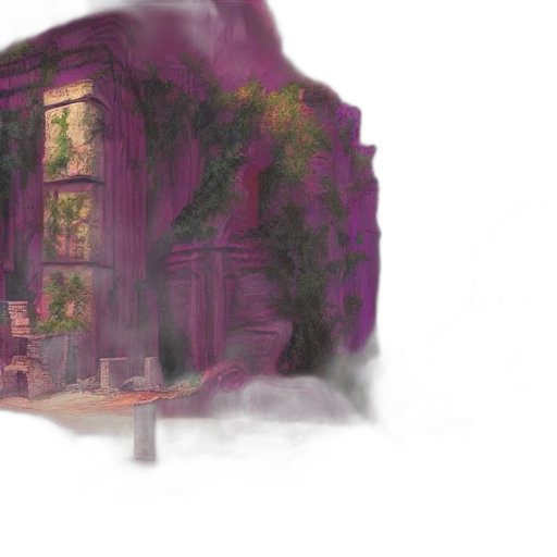 building, concept art, 3d render, fantasy art transparent PNG cut-out