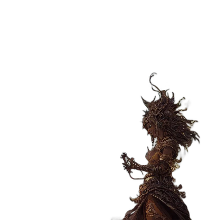 dragon, staff, creature, hair transparent PNG cut-out