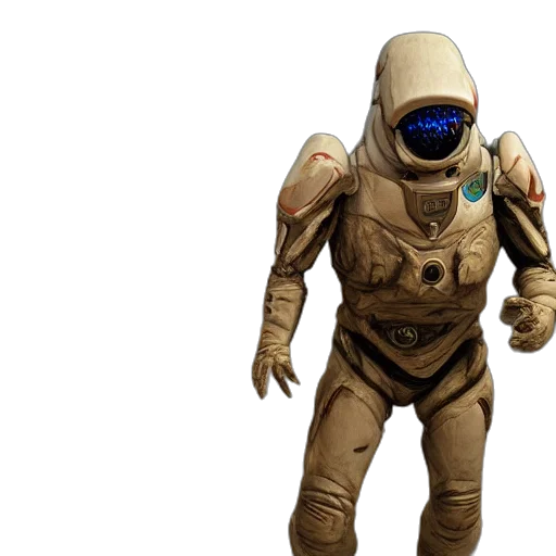 robot, mask, concept art, 3d render transparent PNG cut-out
