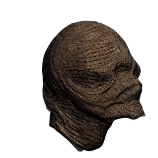 mask, face, creature, staff, 3d render, concept art, photorealistic, fantasy art transparent PNG cut-out