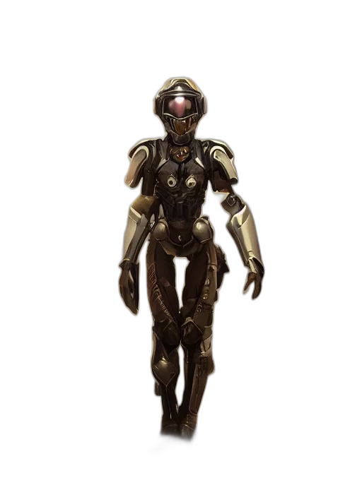 robot, staff, jewelry, concept art, 3d render, fantasy art, cyberpunk, earth tones transparent PNG cut-out