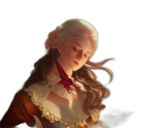 face, dress, crown, staff transparent PNG cut-out