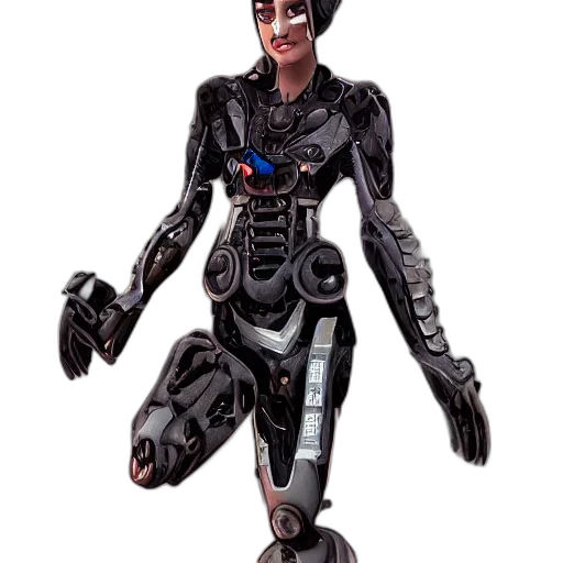 robot, creature, concept art, cyberpunk transparent PNG cut-out