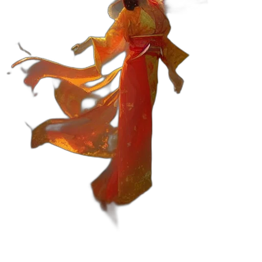 staff, dragon, dress, mask transparent PNG cut-out