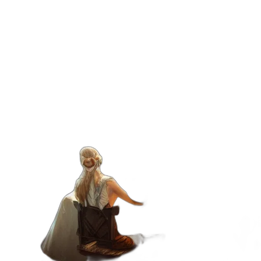 staff, creature, dress, 3d render, concept art, fantasy art, pixel art, fog transparent PNG cut-out