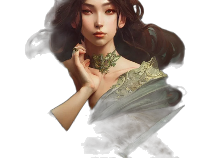 face, crown, dragon, dress transparent PNG cut-out