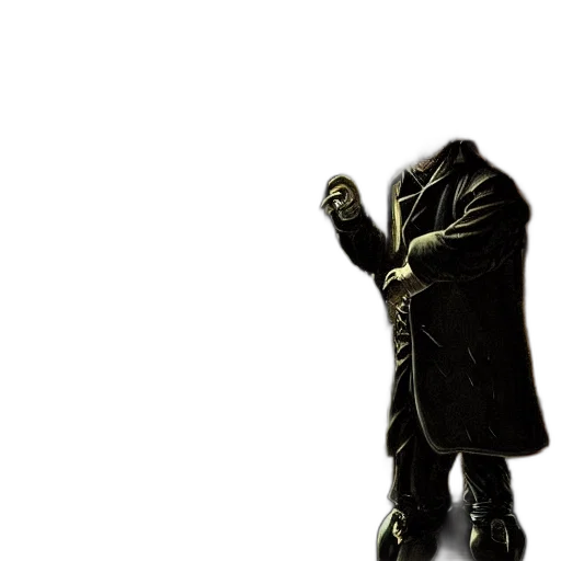 mask, jacket, staff, robot transparent PNG cut-out