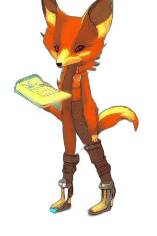 staff, jacket, animal, concept art, fantasy art, pixel art, watercolor, golden transparent PNG cut-out