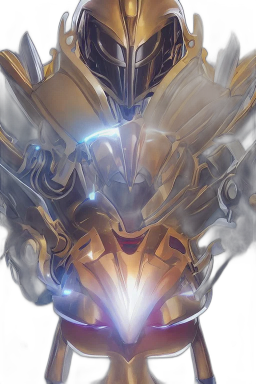 robot, mask, face, crown, concept art, fantasy art, 3d render, anime transparent PNG cut-out
