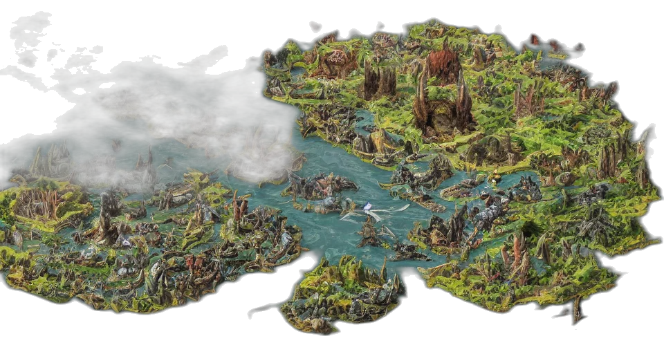 fantasy art, concept art, 3d render, fog transparent PNG cut-out