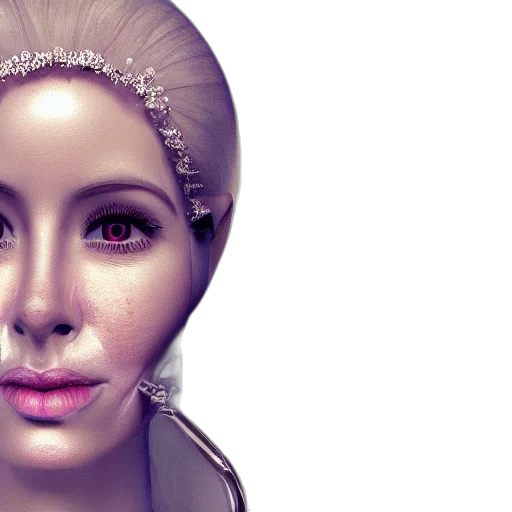robot, face, 3d render, photorealistic transparent PNG cut-out
