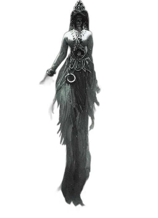 dress, jewelry, creature, staff, concept art, fantasy art, 3d render, comic book art transparent PNG cut-out