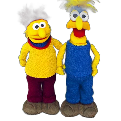 3d render, bert, ernie, community transparent PNG cut-out