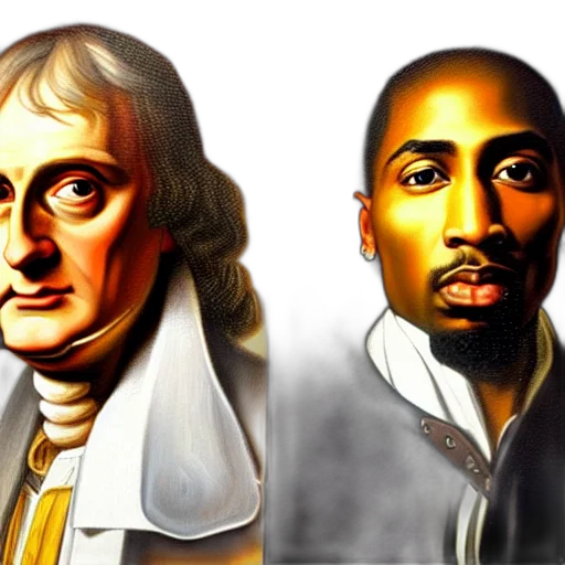 photorealistic, concept art, cartoon, comic book art, classical, portrait, sir, isaac transparent PNG cut-out