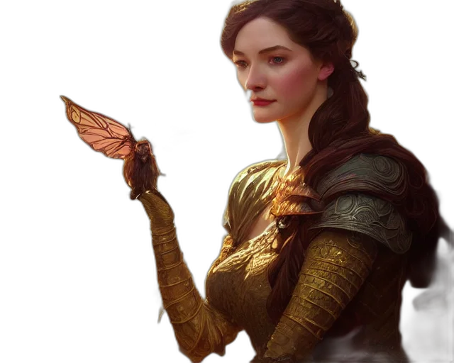 dragon, sword, crown, staff transparent PNG cut-out