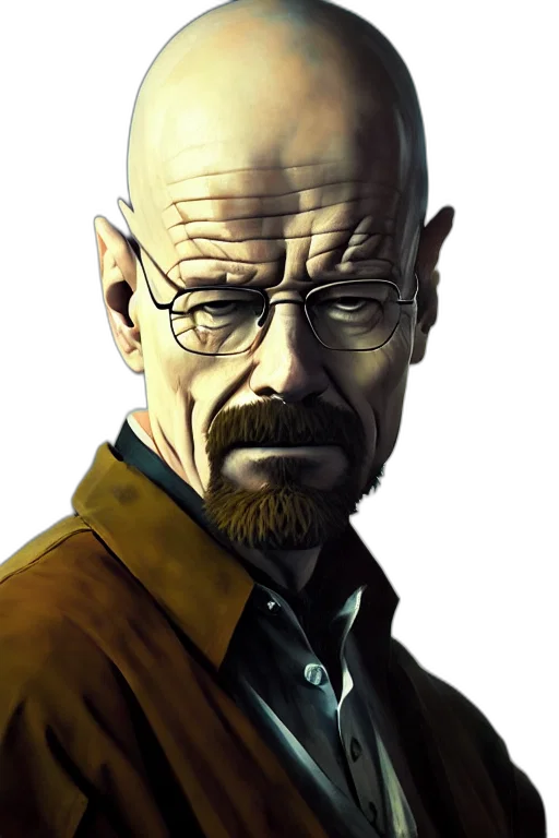 face, jacket, staff, photorealistic transparent PNG cut-out