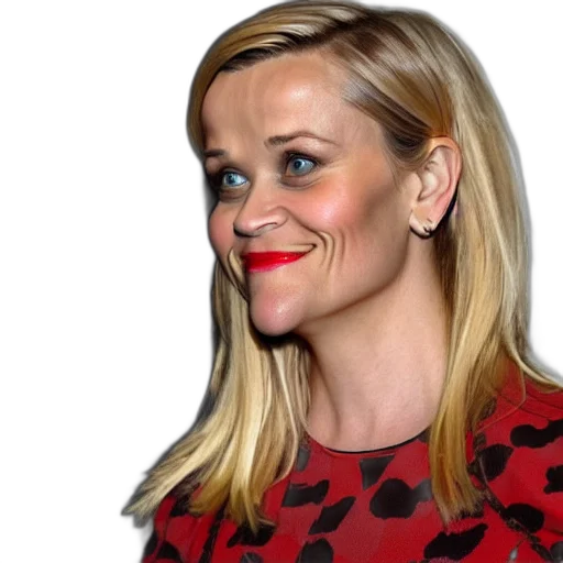 face, reese, witherspoon, holding, spoon, her, hand, hyper transparent PNG cut-out