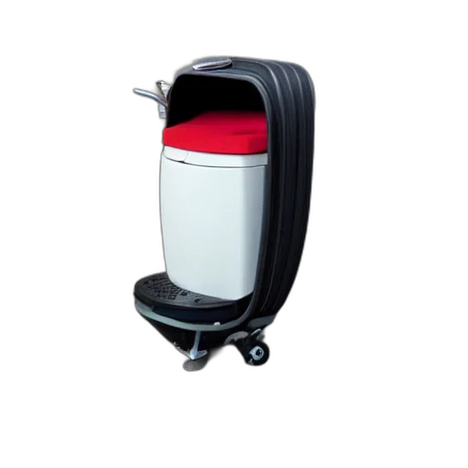 robot, furniture, 3d render, toilet, wheels transparent PNG cut-out