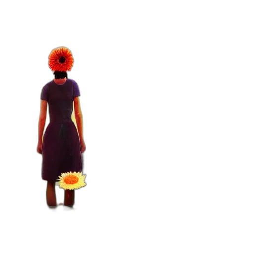 dress, mask, flower, weapon transparent PNG cut-out