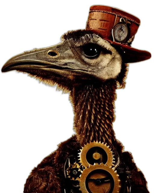 hat, staff, animal, jewelry, photorealistic, concept art, 3d render, portrait transparent PNG cut-out