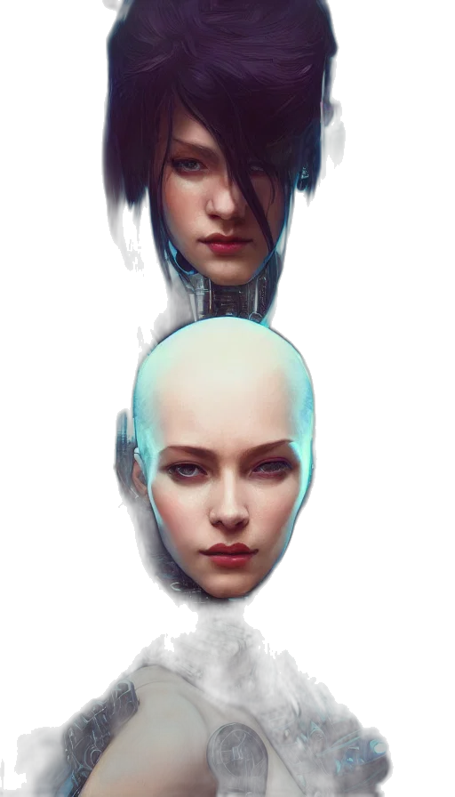 face, robot, mask, crown transparent PNG cut-out