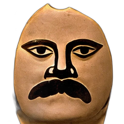 mask, face, hat, crown, photorealistic, concept art, 3d render, antiques transparent PNG cut-out