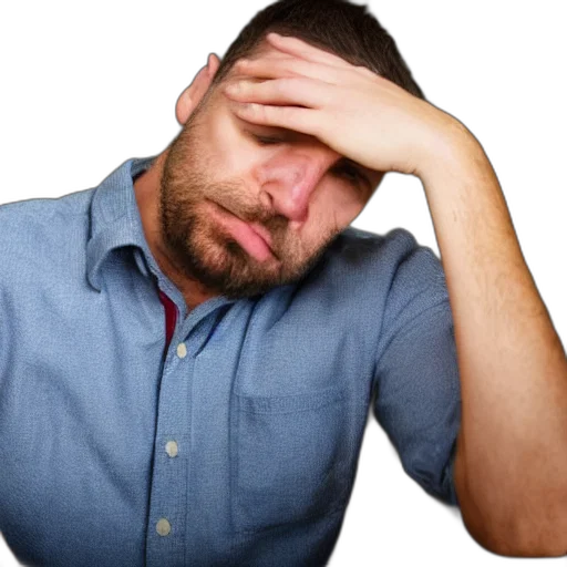 face, staff, jacket, hair, photorealistic, man, depressed, high transparent PNG cut-out