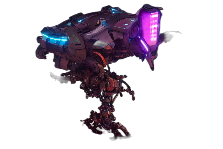 robot, weapon, creature, dragon transparent PNG cut-out