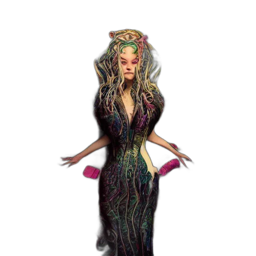 dress, hair, concept art, fantasy art transparent PNG cut-out