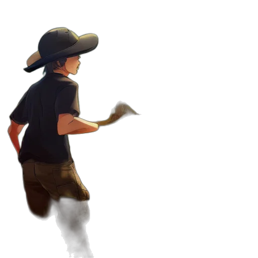 hat, staff, weapon, sword, concept art, 3d render, fantasy art, watercolor transparent PNG cut-out