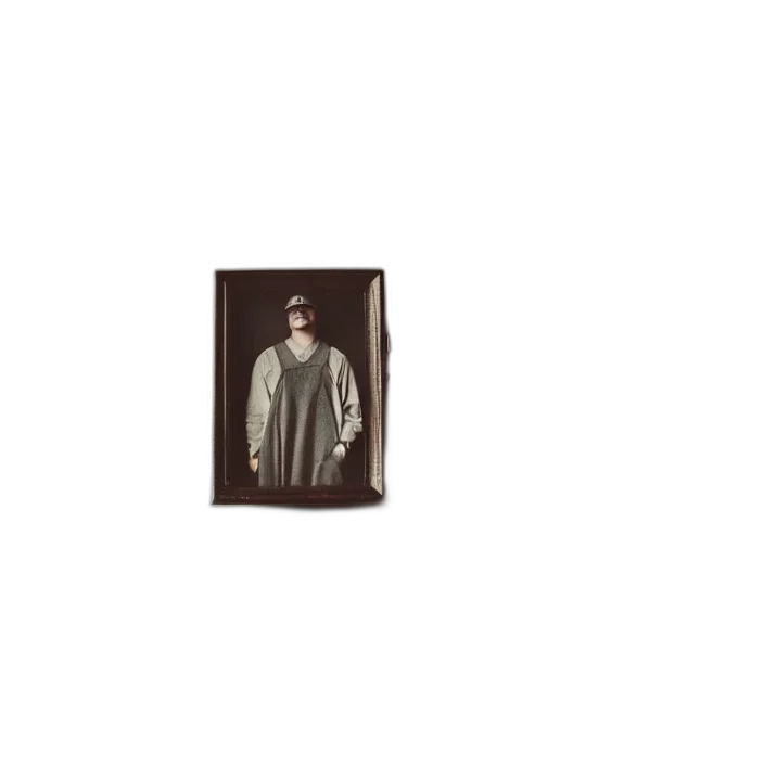 jacket, face, staff, creature transparent PNG cut-out