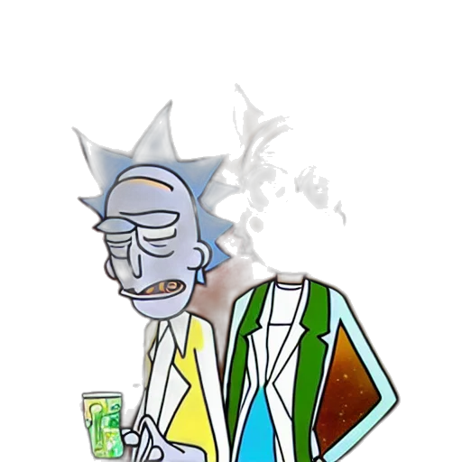 jacket, robot, staff, mask, concept art, vaporwave, pixel art, cartoon transparent PNG cut-out