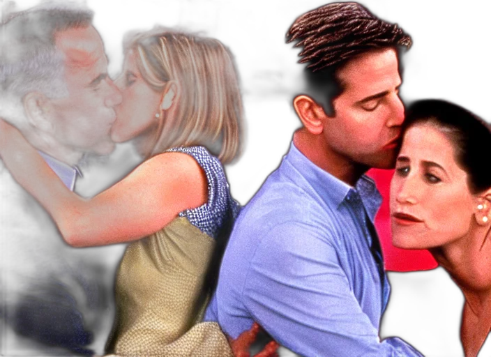 film, still, joe, biden, kissing, rachel, green, cheek transparent PNG cut-out