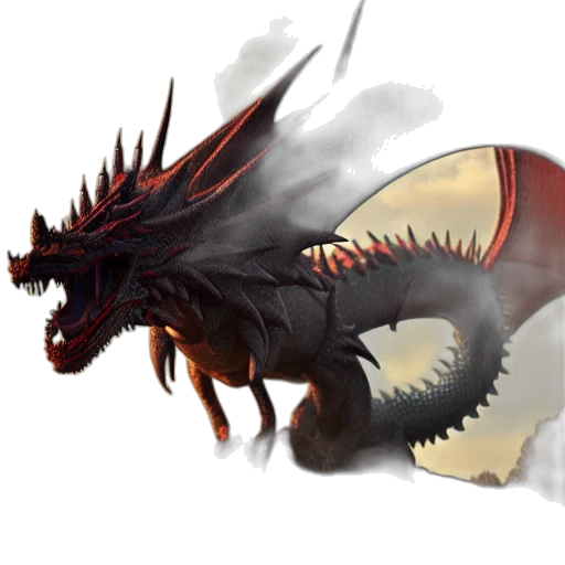 dragon, creature, animal, fantasy art transparent PNG cut-out