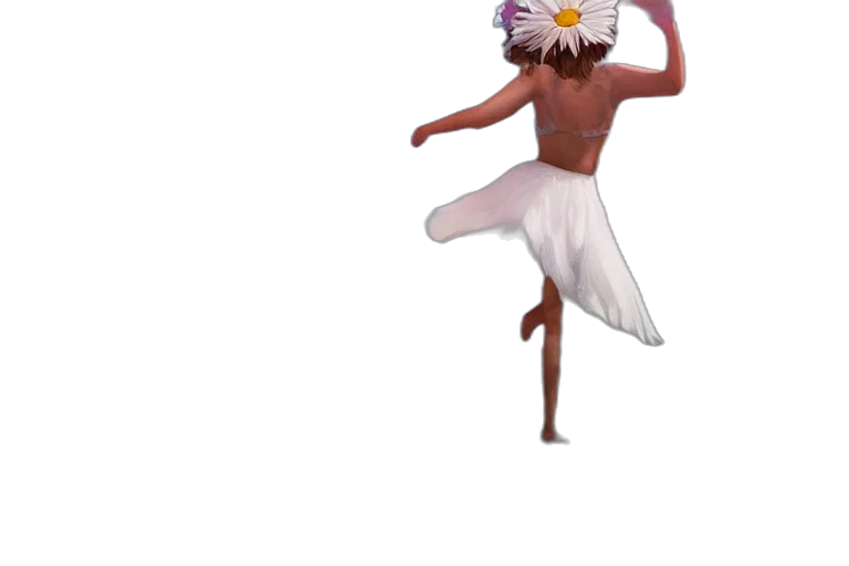 flower, creature, mask, staff, concept art, pixel art, 3d render, fantasy art transparent PNG cut-out