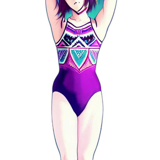 dress, pixel art, vaporwave, anime transparent PNG cut-out