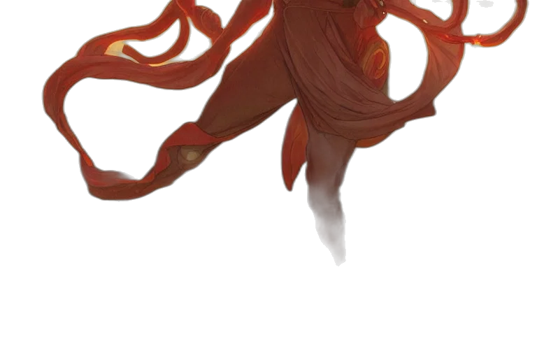 creature, dragon, staff, mask, concept art, fantasy art, comic book art, watercolor transparent PNG cut-out