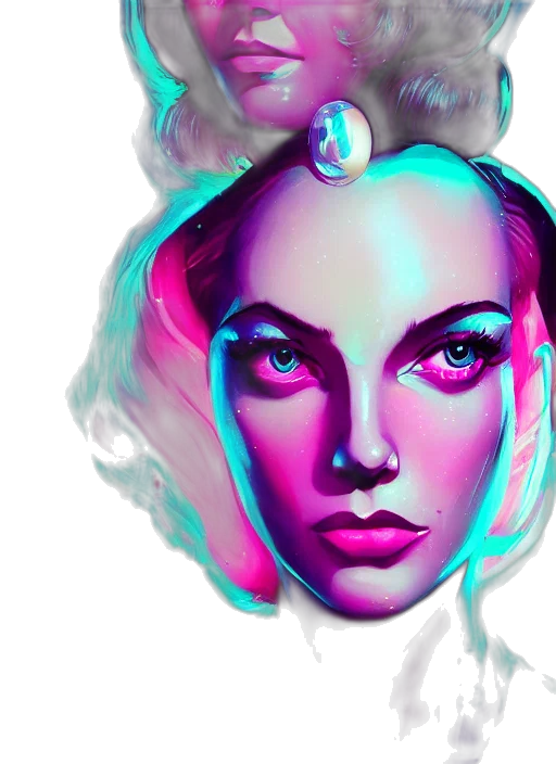 face, mask, crown, concept art transparent PNG cut-out