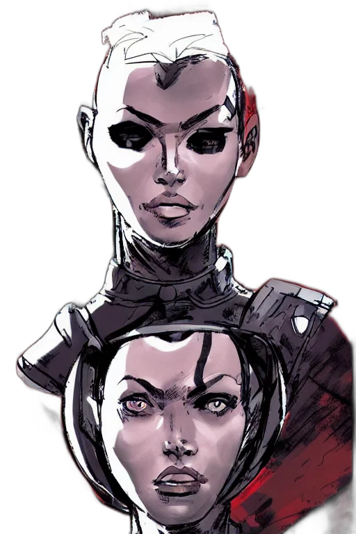 robot, face, mask, comic book art transparent PNG cut-out