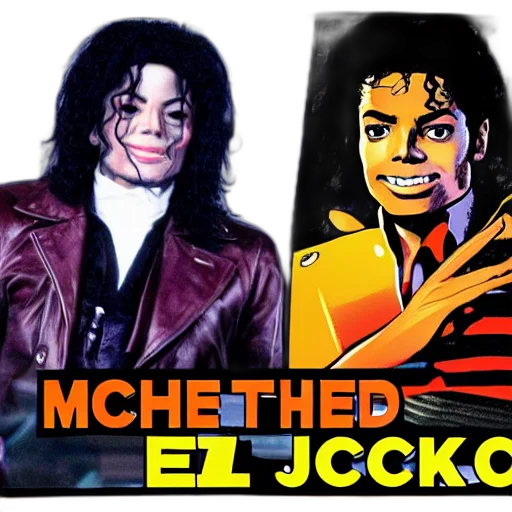 jacket, photorealistic, comic book art, cartoon, concept art, neon lights, michael, jackson transparent PNG cut-out
