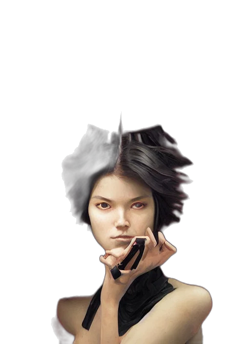 face, mask, hat, hair transparent PNG cut-out