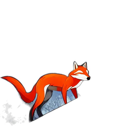 animal, creature, concept art, pixel art, cartoon, comic book art, anthropomorphic, fox transparent PNG cut-out
