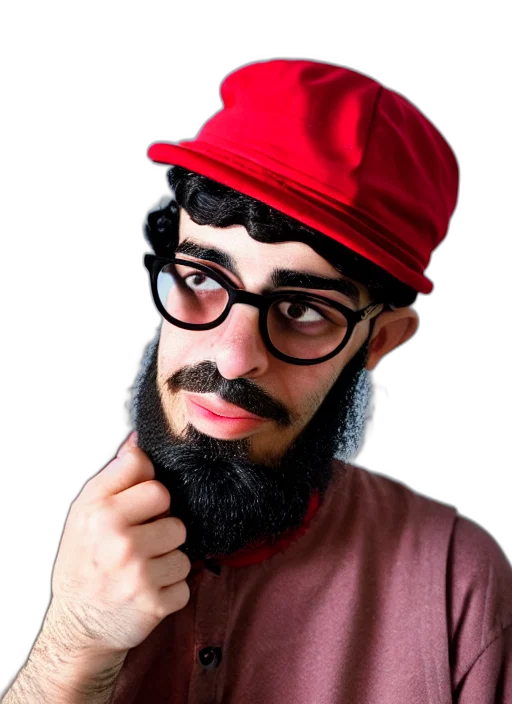 hat, face, mask, staff transparent PNG cut-out